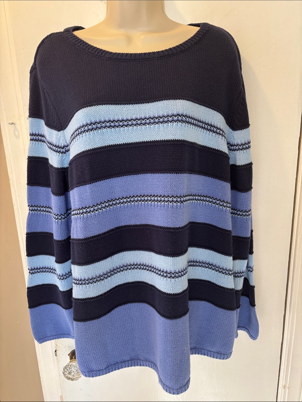 Appleseed’s XL cotton stripe pullover sweater 26-403